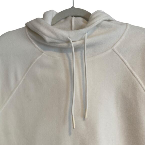 Womens Gap White Buttery Soft Hooded Cowl Neck Workout Gym Hoodie Size Medium - Picture 5 of 15